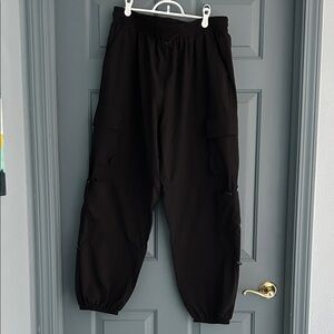 Black Cargo Jogger Pants
